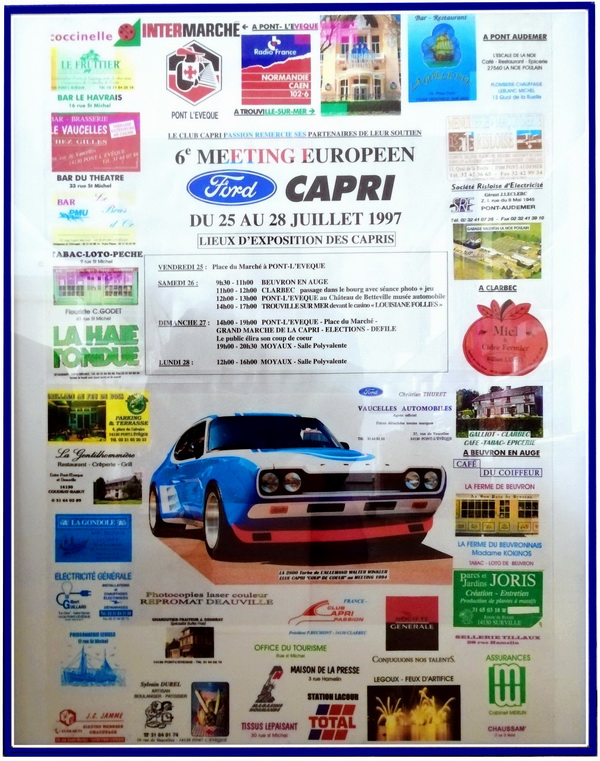 Das Plakat vom super Capri Treffen
L'affiche de la rencontre super Capri
The poster of the super Capri meeting
